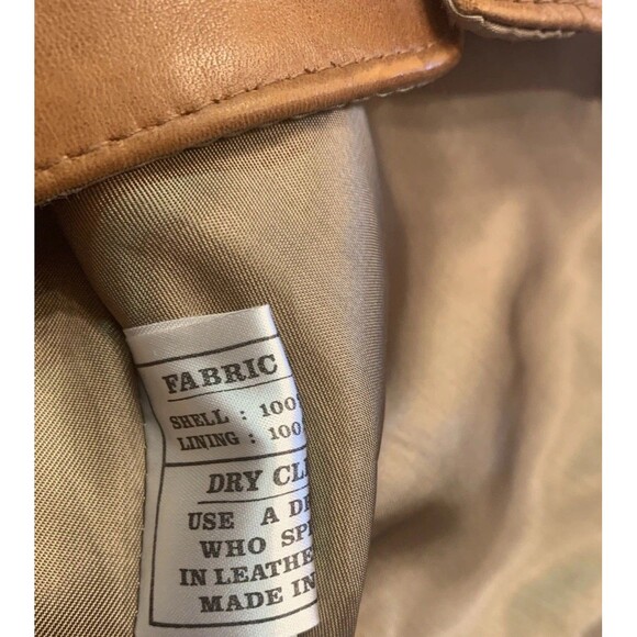 Texas Boot Clothing Vintage Leather Vest Mens Size 40 Tan Cowboy Western Ranch - Picture 8 of 14